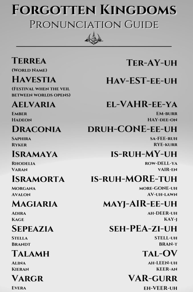 Of Mischief and Mages pronunciation guide